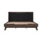 Armen Living Astoria King Platform Bed Frame in Oak with Black Faux Leather LCAHBDDGKG - alternate 1